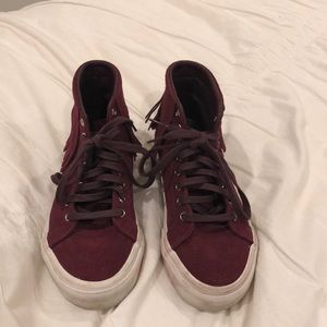Maroon Vans with Tassels